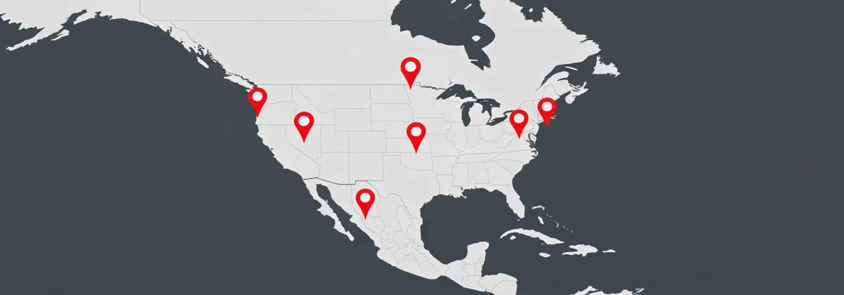 Map of McNichols North American service centers