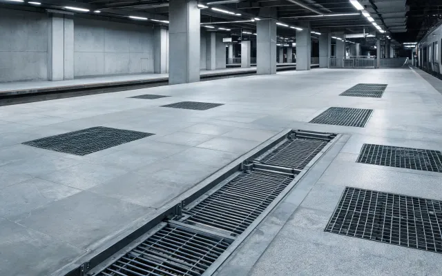 Transportation infrastructure grating