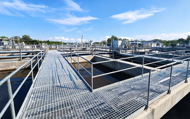 Wastewater FRP grating covers