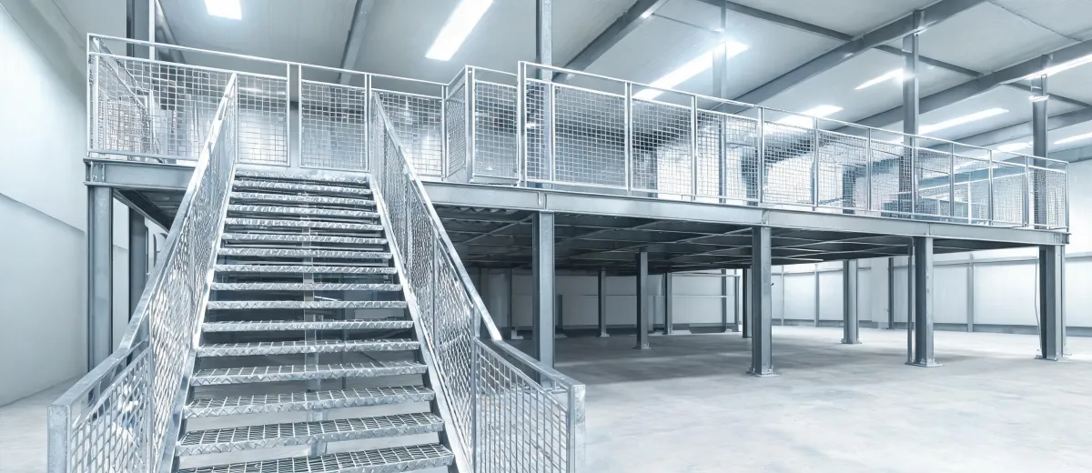 Completed plant mezzanine with McNichols grating